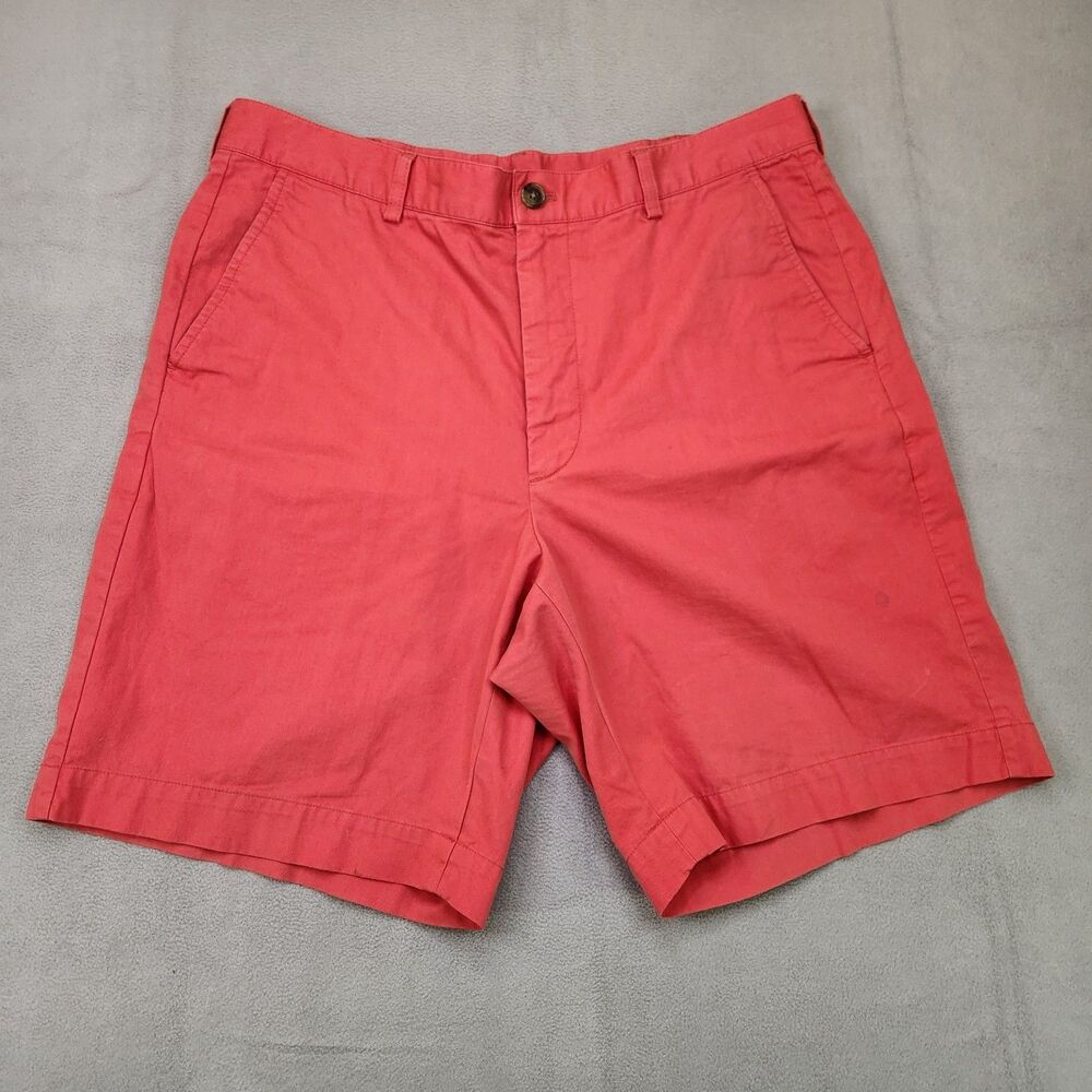Brooks Brothers 346 Shorts Men's 34 Salmon Pink‎ Chino Cotton Casual Preppy 9"